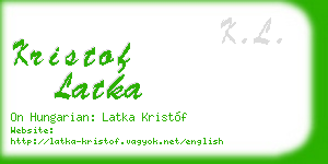 kristof latka business card
